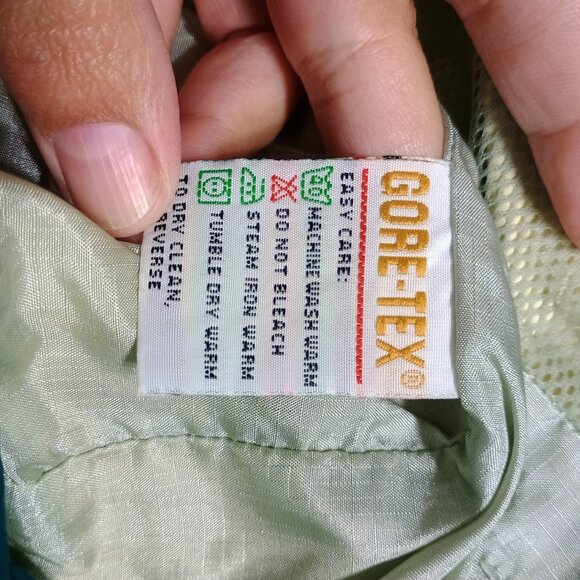 L.L. Bean Vintage Stowaway Gore-Tex Men’s XL Teal Nylon Windbreaker Rain Jacket - Picture 6 of 7